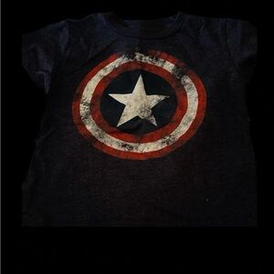 Marvel Navy Blue Star Shield Kids Tee
